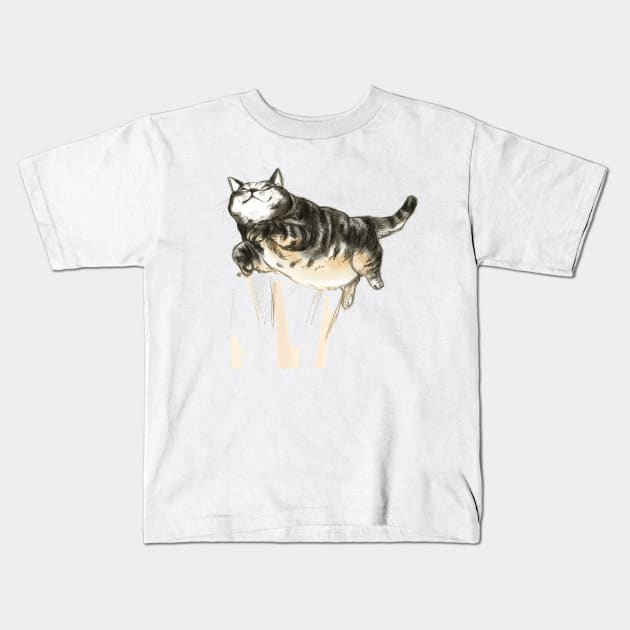 Solar-Powered Chonk Kids T-Shirt by AlexandraBowmanArt